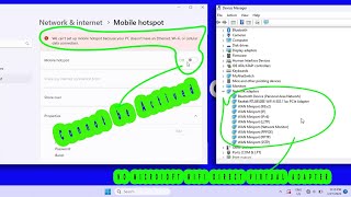 Mengatasi Mobile Hotspot yang tidak bisa diaktifkan Memunculkan Microsoft Wifi Direct Virtual Adp [upl. by Fairfield]