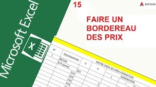 15 Bordereaux des prix àpartir dun métré détaillé [upl. by Server]