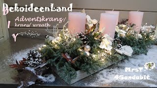 DIYWeihnachtsdeko Adventskranz Rosétönen  Stacheldrahtpflanze I Christmas wreath DekoideenLand [upl. by Claudius321]