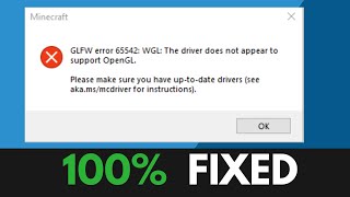 How To Fix Minecraft GLFW Error 65542 WGL The Driver Does Not Appear To Support OpenGL TLauncher [upl. by Laflam]