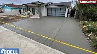 Concrete Driveway Transformation You Wont Believe  Full Build Timelapse [upl. by Orravan]