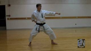 Shotokan Karate Heian Nidan Kata demonstration on PaulGaleNetworkcom [upl. by Mulac745]