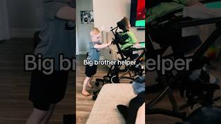 Logan is always ready to help his brother Braininjury Cerebralpalsy Jesus [upl. by Vere]