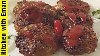 How To cook German Frikadelle  German kabab recipe  Frikadellen German meatballs  European Kabab [upl. by Ecineg]