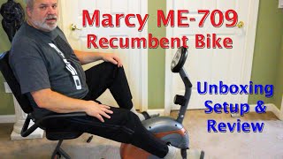 Marcy ME709 Recumbent exercise bike  Unboxing Setup amp Review [upl. by Infield]