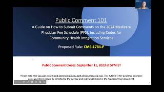 Webinar Medicare Physician Fee Schedule PFS incl Codes for Community Health Integration Services [upl. by Bettina]