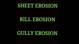 SHEET RILL AND GULLY EROSION [upl. by Enaywd]