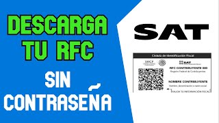 Descarga tu RFC │Sin contraseña [upl. by Kristina62]