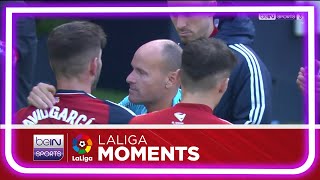 Retiring referee Mateu Lahoz receives guard of honour from Osasuna players  LaLiga 2223 Moments [upl. by Enitnatsnoc]