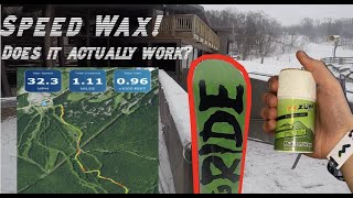 Does Speed Wax ACTUALLY Make You Snowboard Faster [upl. by Ainollopa]