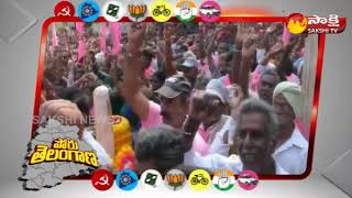 TRS Candidate Aroori Ramesh Election Campaign in wardhannapet  Sakshi TV [upl. by Ecnerrat]