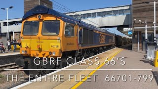 GBRf’s entire current class 66 fleet 66701  66799 All 100 locos featured [upl. by Ecallaw]