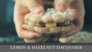 達克瓦茲 檸檬榛果內餡 Dacquoise with Lemon and Hazelnut Filling [upl. by Ligetti]