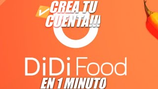 Cómo CREAR una cuenta de DIDI FOOD [upl. by Llejk]