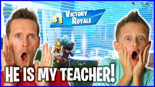 RonaldOMG TAUGHT ME HOW TO PLAY FORTNITE  VICTORY Royale [upl. by Leiad928]