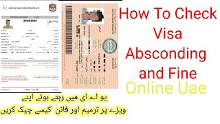 How to check visa absconding and fine check online uae [upl. by Enirtak]