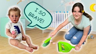 REBORN TODDLER MASON HAS SURGERY PLUS CLEANING OUR REBORN NURSERY [upl. by Enyahs]