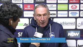 Pescara  Sestri Levante 30 Zeman quotAspetto sempre che iniziamo a giocare come vorrei ioquot [upl. by Ledoux482]