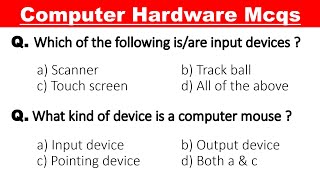 Hardware amp InputOutput Devices Mcqs  Computer MCQS [upl. by Casaleggio]