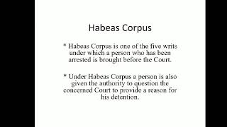 Habeas Corpus basic meaning [upl. by Ahsote]