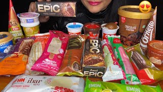 ASMR EATING ICECREAM🥶🍦MAGNUM ALMONDAMUL EPICKWALITY WALLSCHOCO BAR FOOD EATING [upl. by Suhpoelc819]