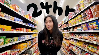 24hr eating through KOREAN CONVENIENCE STORE [upl. by Benny791]