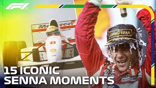 15 Iconic Ayrton Senna Moments [upl. by Nylsoj]