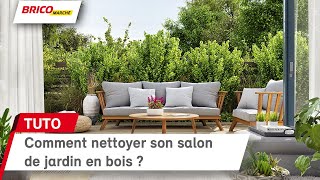 Comment nettoyer son salon de jardin en bois  Bricomarché [upl. by Anilahs498]