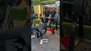 120 kg bench press 4 reps bodybuilding [upl. by Aidroc530]