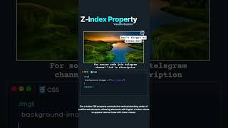 Z index in css 👍 shortvideo css3code webdevelopment  htmlcss coding webdesign css3animation [upl. by Ximena]