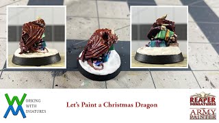 Lets Paint a Christmas Dragon thearmypainter reapermini [upl. by Ihsoyim]