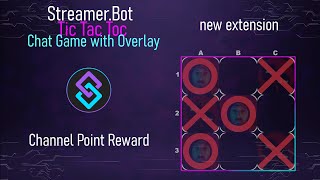 Tic Tac Toe  Chat Game with Overlay for 💜 StreamerBot 💙 [upl. by Nalhsa]