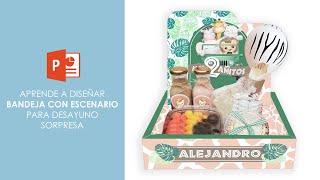 Como hacer una BANDEJA personalizada para DESAYUNO SORPRESA paso a paso con Powerpoint [upl. by Therron]