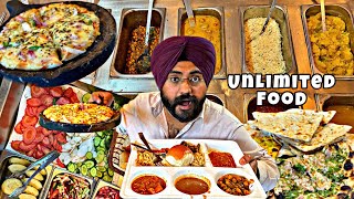 40Items Unlimited Food  Veg Buffet  Unlimited Pizza  Indian Street Food [upl. by Stulin]