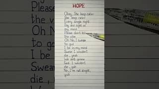 hope lyrics xxtenations lyrics hope xxtenations songlyrics [upl. by Traweek]