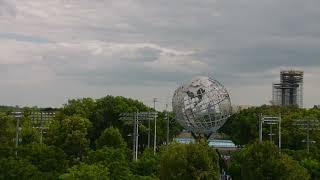 Scenic shots of US Open venue on eve of 2024 tournament in Flushing Meadows in Queens New York [upl. by Luing871]