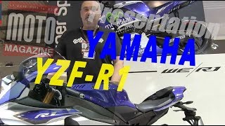 Yamaha YZFR1 2015  présentée au salon moto de Milan EICMA 2014 [upl. by Ocirderf94]