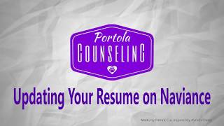 Updating Your Resume on Naviance [upl. by Bella812]