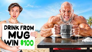 Drink From Worlds Heaviest Mug Win 100 [upl. by Anilecram]