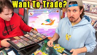 POKEMON TRADING But I MUST TRADE My Charizard Card [upl. by Terina755]