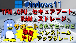 Windows11無理やりインストール！！ この方法だと、Windows11サポートされていないPCへもインストールアップグレードできる！ regedit使う方法と、Rufus使う方法。 [upl. by Lenor]