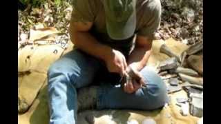 Skills QUARTZ FLINTKNAPPING with Jamie Leffler [upl. by Retsof642]