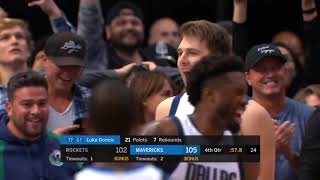 Luka Dončić 11 Straight Clutch Points to Steal a Win Over Rockets WOW [upl. by Eeliram166]