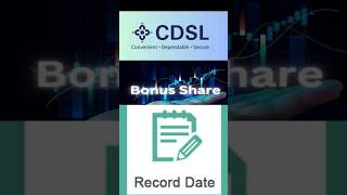 CDSL Announced Record Date for Bonus Share 🟢 CDSL share latest news cdsl bonus [upl. by Browning485]