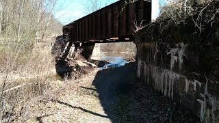 Old Central Railroad of New Jersey bridge over Lehigh canal Parryville PA [upl. by Annoyed]