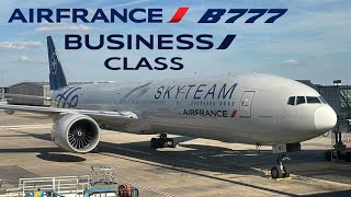 🇺🇸 Washington to Paris 🇫🇷 BUSINESS Class Air France Boeing 777 FULL FLIGHT REPORT Skyteam livery [upl. by Madel]