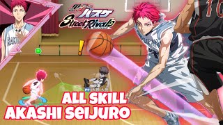 AKASHI SEIJURO All Skill  Kuroko no Basket Street Rivals 赤司徵十郎 技能展示！  黑子的籃球SR [upl. by Aihsilef631]