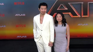 Simu Liu and Allison Hsu attend Netflixs quotAtlasquot Los Angeles premiere black carpet [upl. by Hsuk]