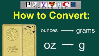 EASY How to Convert OUNCES to GRAMS Ounce to Gram Conversion ozg [upl. by Klump]