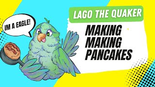 Makin Makin Pancakes  Parrot singing bacon pancake song  Lago the talking quaker parrot [upl. by Jacinthe]